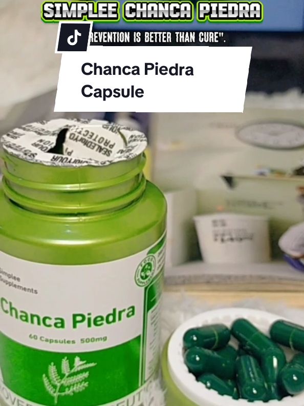 Chanca Piedra Capsule 500mg , 60 capsules. Two capsules per day 💊💊 #ChancaPiedra #SimpleeSupplements #uricacid #KidneyHealth #LiverHealth #wellness #TikTokShop #ForYou 