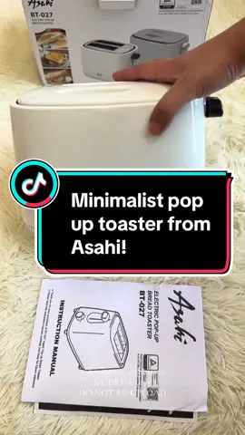 Pop up toaster ni asahi para sa mga team puti dyan! #toaster #breadtoaster #popuptoaster #asahi #kitchengadgets #fyp #asahitoaster #toasterbread 