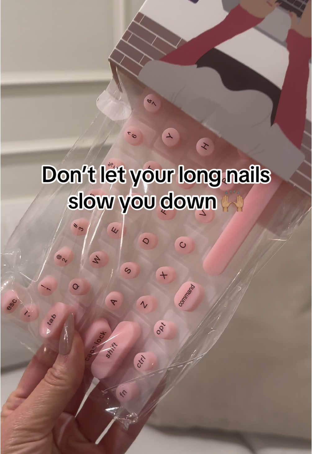 Can’t beat the price and quality🥰💅🏼🙌🏽 #longnailsproblems #tiktokfinds2024 #keyboardasmr #keyboardforlongnails #keyboardcover 