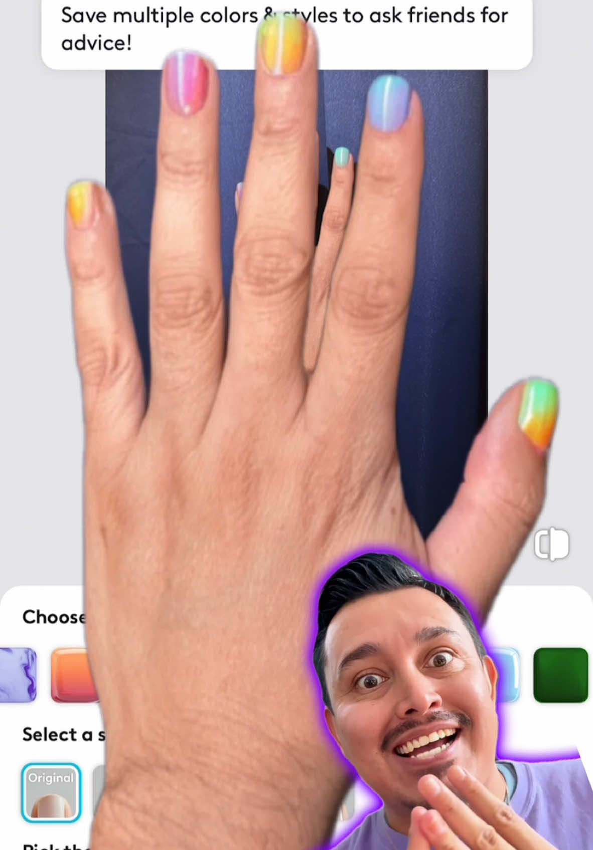 New nails, who dis? 💅✨ Whether it's a fresh set straight from the salon or an artist showing off their masterpiece, nail selfies are everything! 📸💖 But thanks to @facetune , you can now test virtual nails without having to commit to a specific color, style, shape or even length! #Facetune ’s brand new feature gives your stunning mani options in seconds! 🌟📲 It’s free and you can test it now by downloading the app! ✨🖐️ Now, here are my #FacetunePartner tips to slay your next nail photo! 🖤👇 ✨ Timing is key: Catch those golden hour vibes or match your manicure to moody weather. 🌅🌧️ ✨ Prep is EVERYTHING: Smooth hands and shiny cuticles = photo gold. ✨🖐️ ✨ Keep jewelry minimal to let your nails shine. 💎🙅‍♀️ ✨ Lighting is queen: Soft, natural light beats harsh flash any day. ☀️❌ Now is time for you to try on new nails with Facetune’s new nail editing tools, your next mani post is about to be iconic! 🫶💅 Download now and get ready to level up your nail game! 🦄🌈 #AColoROYMoment @Facetune 
