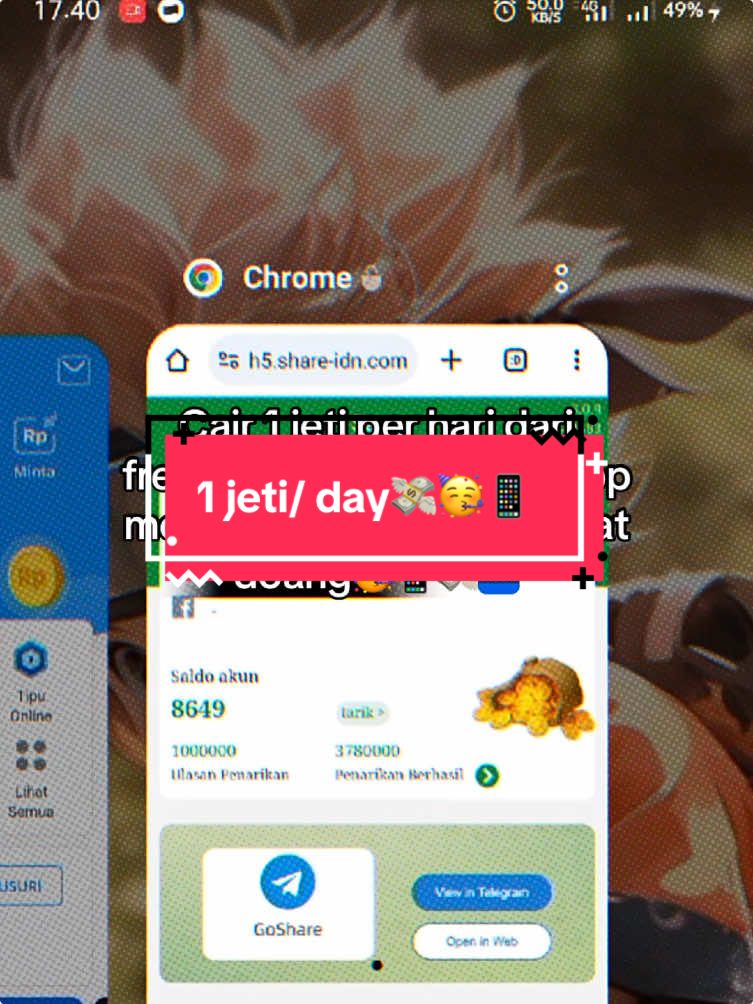 #JJCapCut aljamdulillah banget semoga eventnya bertahan lama🥳💸📱#freelancegratis #saluranwa #apkfreelance #saluran #whatsap #viral 