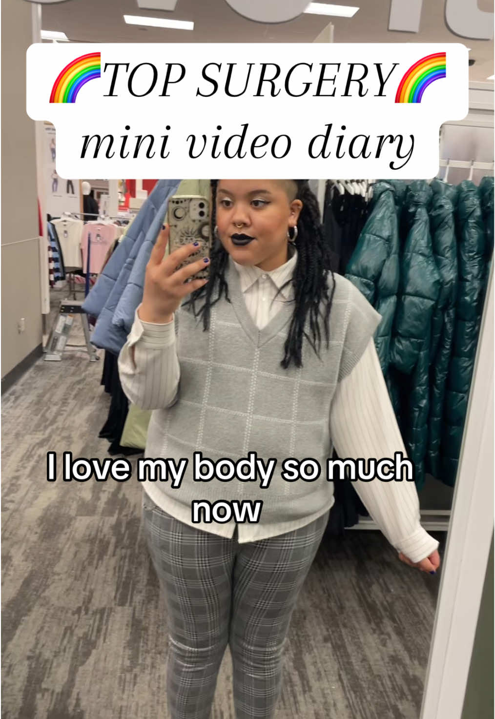 I love my body so much now 💚🌈#foryoupage #fyp #fypシ #trans #queertiktok #topsurgery #nonbinary #BlackTikTok #blacklesbiantiktok🌈 #transition #genderaffirmingcare #lesbiansoftiktok #lgbt 