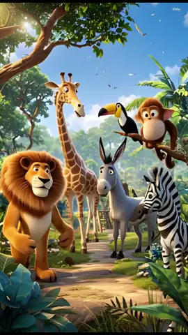 حيوانات الغابة البرية الجزء الأول  #creatorsearchinsights  #cut #kids #foryou #بدون_موسيقي #مرح 