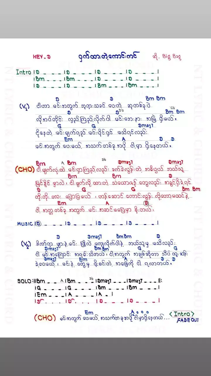 #ဝှက်ထားတဲ့ကောင်းကင်#Guiter #Chord 