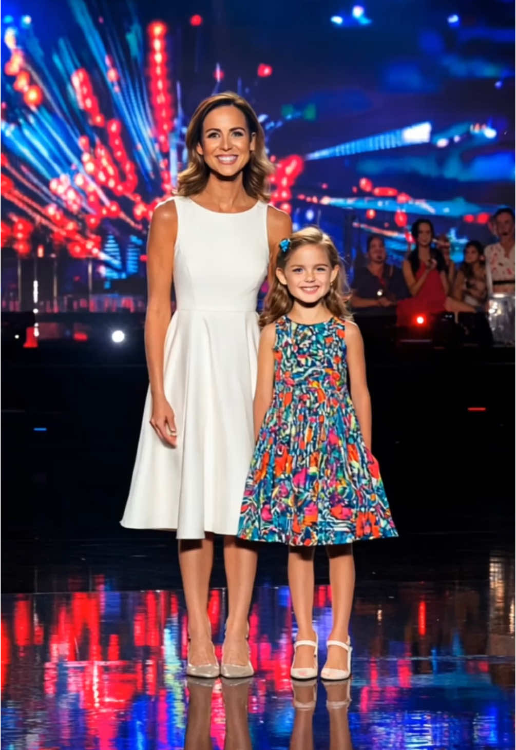 The mother and daughter get the audience excited on AGT!!! #americasgottalent #agt #magic #miracle #trend 