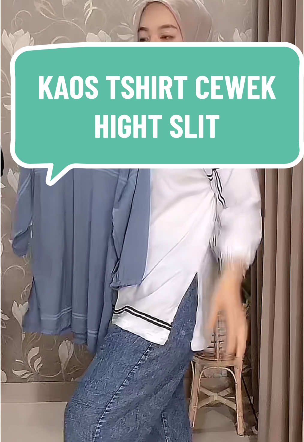 KAOS TSHIRT CEWEK HIGHT SLIT #TikTokAwardsID #kaostshirt #kaoswanita #belilokal #tiktokshop #tiktokshopindonesia 