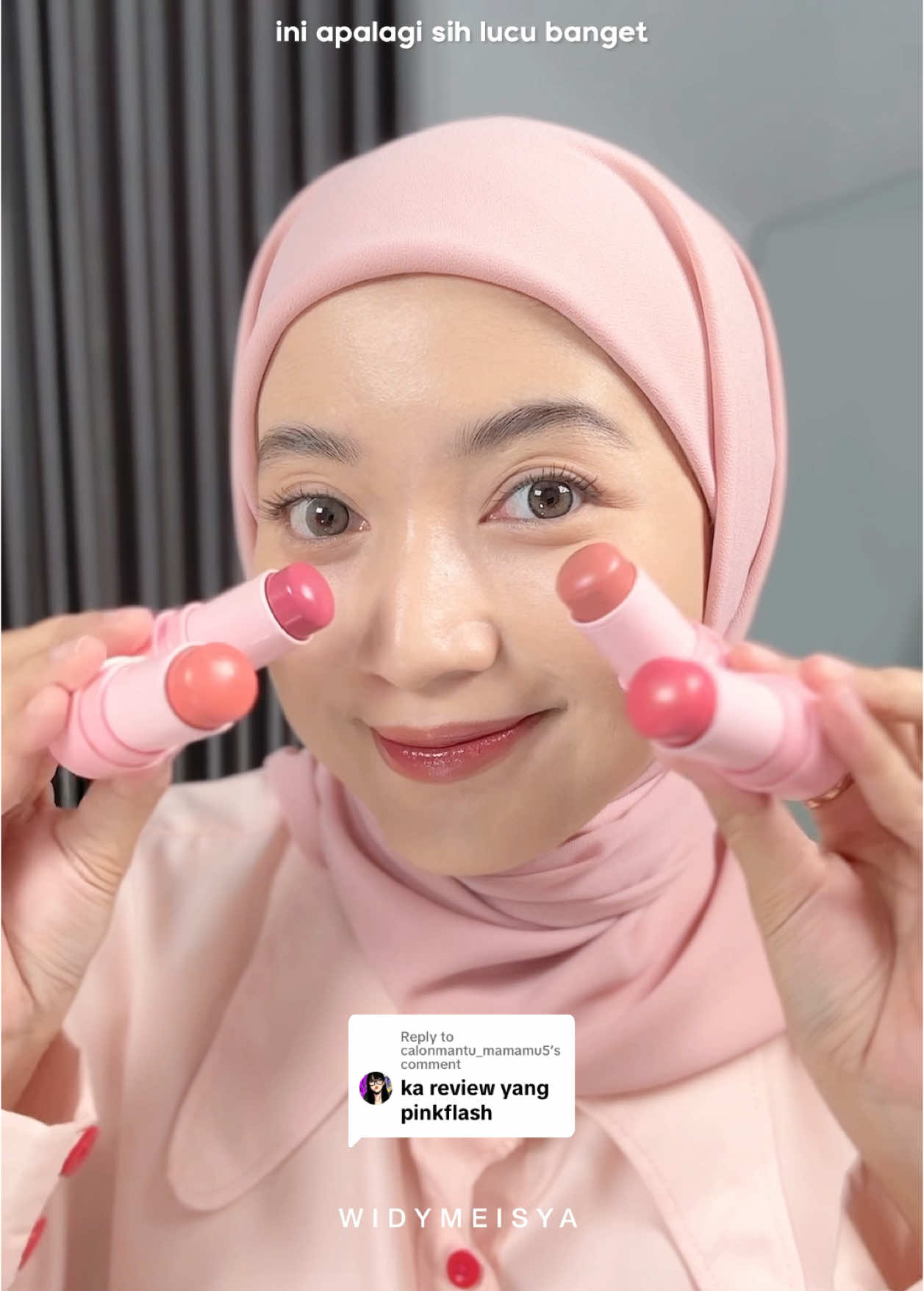 Replying to @calonmantu_mamamu5 pinkflash punya blush stick gemec juga lhooo! ❤️🤏🏻 #widymeisya #rekomenwidsky #racunwidmey #makeupwidy #blush #pinkflash #makeuphacks #pinkflashwidy @PinkFlash Indonesia 