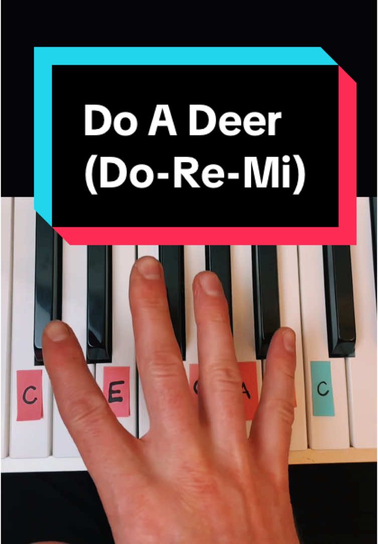 Do a deer (Do-Re-Mi) Easy Piano Tutorial #pianotok #creatorsearchinsights #soundofmusic #julieandrews 