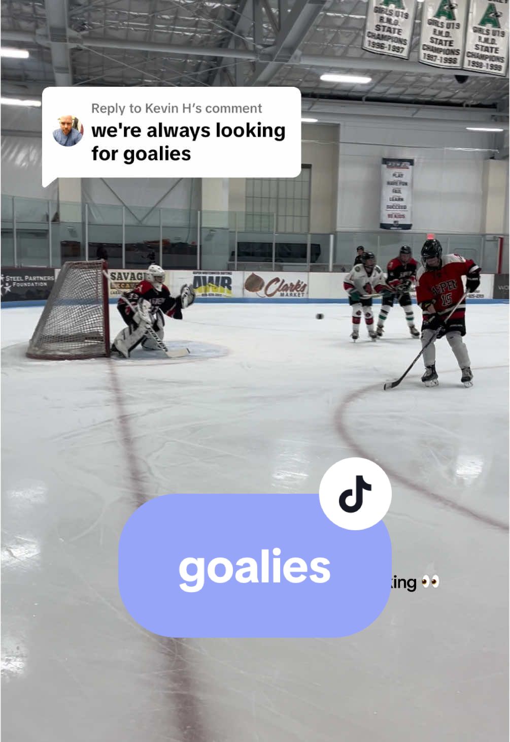 Replying to @Kevin H always watching Wazowski… always watching #goalie #goalies #hockey #sports #girlshockey #insideout2 