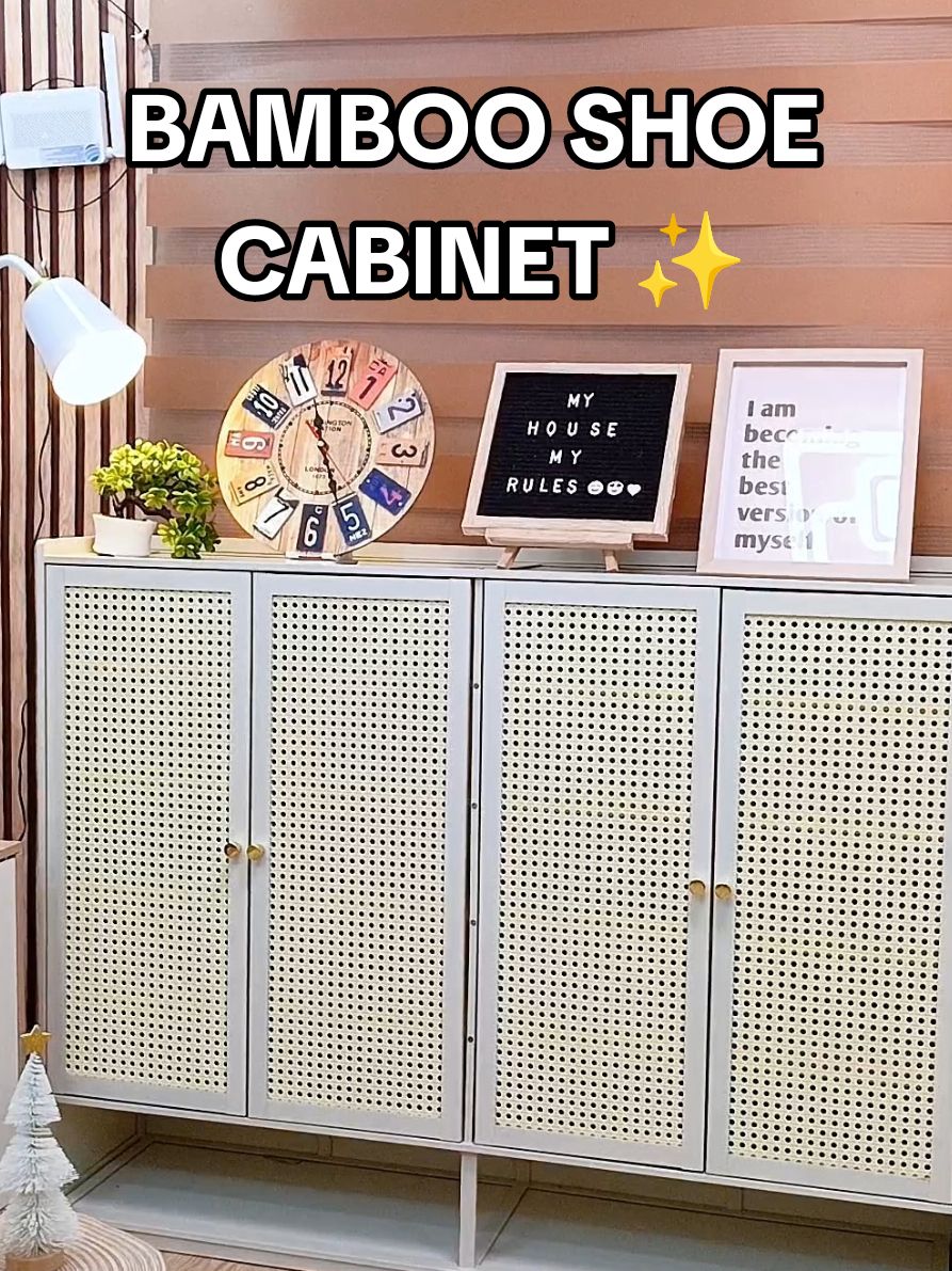 Replying to @mimazhel thank you po mi! 😍✨ #bambooshoecabinet  #bambooshoerackorganizer #aestheticshoecabinet  #organizedhome  #aesthetichomedecor #homessentials  #homefurniture  #1212sale 