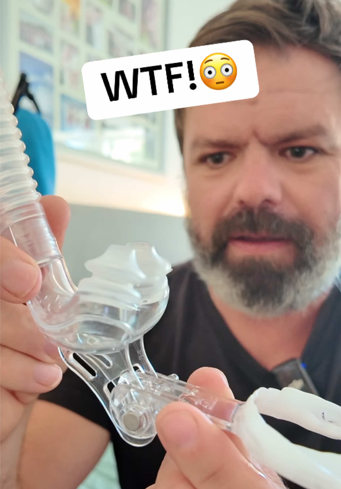 Meet #cpapmask Frankenstein! The MyTAP Pap mutant that’s so bat shit crazy it might just work!  #sleepapnea #sleep #rest #recovery #snoring #tired #sleepy #breathe #apnea #cpap #sleeping #cpaptherapy #cpapmachine 