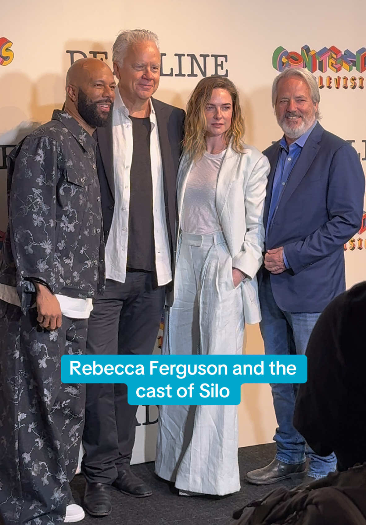 Rebecca Ferguson and the cast of Silo. #rebeccaferguson #silo #common #timrobbins #appletv #appletvplus #fyc #awardsseason #missionimpossible #fyp #foryoupage 