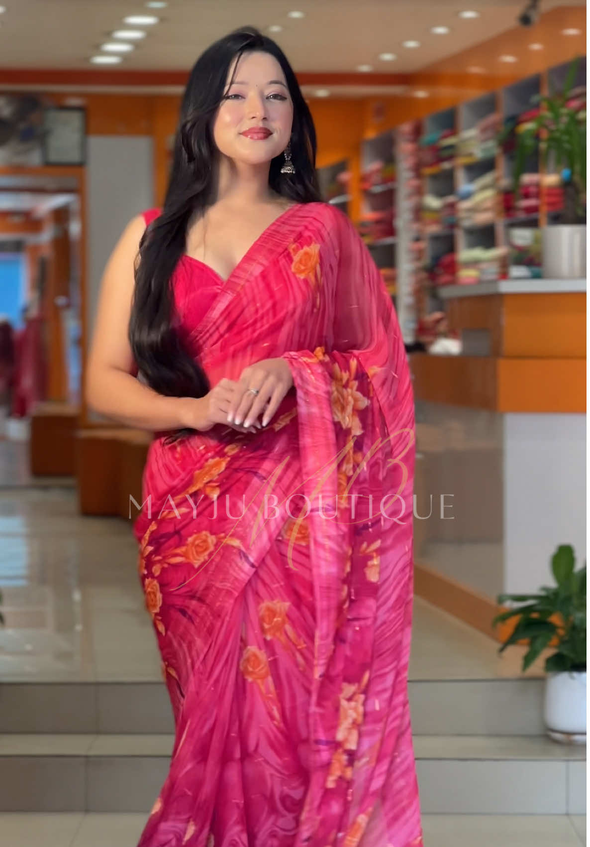 Georgette saree 💖 #mayjusaree #shreevastralaya #goviral #trending #OOTD 