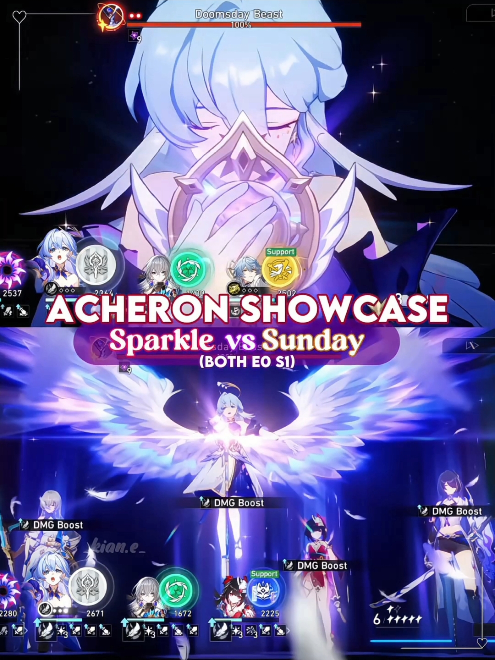 a special thank you to the people I stole the supports from (sorryyy) #hsr #HonkaiStarRail #showcase #sunday #sparkle #acheron #hoyocreators #fy #fyp 