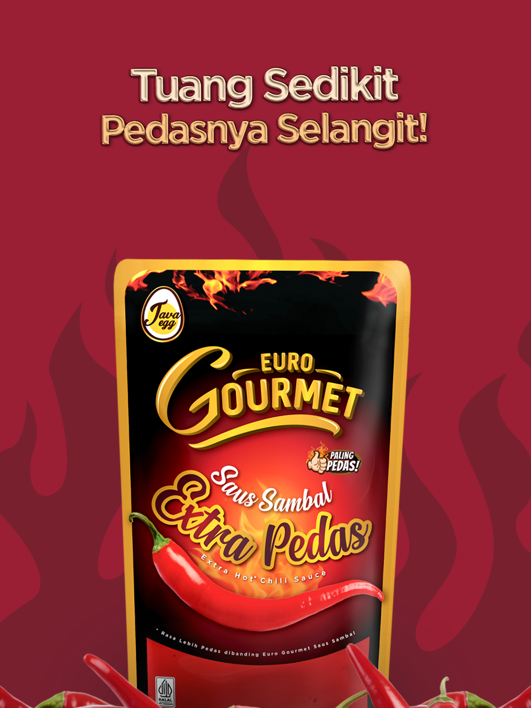 Euro Gourmet Extra Pedas~ Nikmat bangettt, dan pedesnya tuh bikin nagih 💪💪 #EuroGourmet #ExtraPedas #PalingPedas #SausPedas