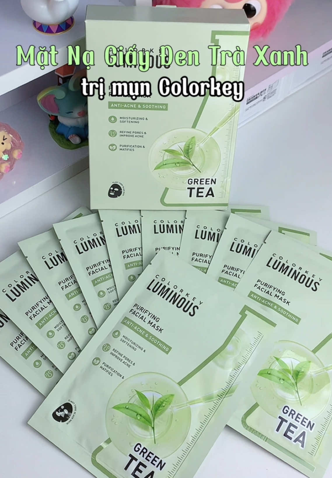 mặt nạ giấy trà xanh #colorkeyluminous #CLKMaskOffFreshOn #ColorkeyNewArrivalDay #Colorkey #matnagiay #mask #goclamdep #chamsocda #trn_trn24 