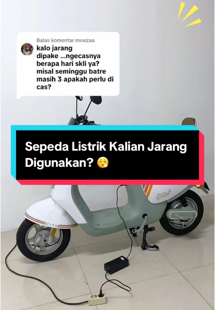 Membalas @moezaa Jadi kalau sepeda listrik jarang dipakai ikuti cara ini ya! 😊 #CeriaBarengVOXA #TipsSepedaListrik #RawatSepedaListrik #SepedaListrikTips #PakaiSepedaListrik #SepedaListrik #RamahLingkungan #TeknologiCanggih #NolEmisi #Fyp #SepedaListrikHarian #HematEnergi #PerawatanMudah #SepedaListrikTangerang  #TahanAir #Trending #SepedaListrikJabodetabek #KurangiPolusi #SolusiModern