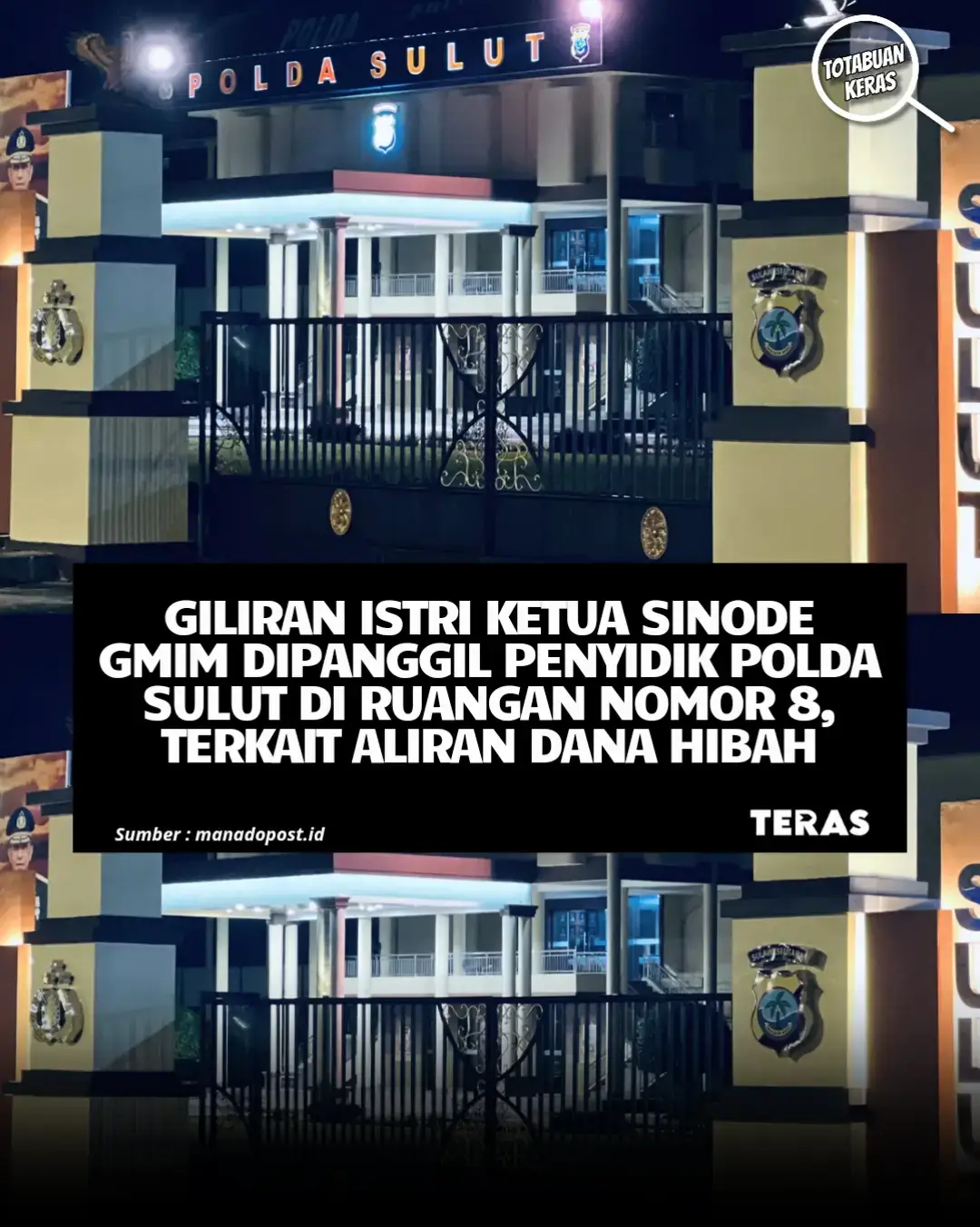 Penyidik Subdit Tindak Pidana Korupsi Ditreskrimsus Polda Sulut, terus menggali informasi aliran dana hibah Rp21 miliar pemerintah provinsi ke Sinode GMIM. Terbaru, Pdt Vanny Suoth MTh yang diperiksa sebagai saksi, istri dari Ketua Sinode GMIM Pdt Hein Arina. Pemeriksaan Pdt Vanny Suoth berlangsung selama tujuh jam di ruangan bernomor 8, sejak pukul 9.00 hingga 16.00 WITA, Senin (9/12/2024). Vanny Suoth diketahui menjabat sebagai Ketua Kerukunan Keluarga Pendeta Sinode GMIM. Tidak hanya Pdt Vanny Suoth, penyidik juga memeriksa seorang staf Sinode GMIM yang diduga memiliki keterkaitan dengan pengelolaan dana hibah. Sebelumnya, Sekretaris Umum (Sekum) BPMS GMIM Pdt Evert Tangel secara kooperatif memenuhi panggilan penyidik Subdit TipikorDitreskrimsus Polda Sulut, Rabu (4/12/2024) lalu. Sekum GMIM sudah berada di Mapolda Sulut sejak siang. Sekum GMIM ini baru keluar dari ruangan nomor 9 pada malam hari. Kepada awak media, Humas GMIM Pnt Kombes Pol (Purn) Jhon Rori yang ikut mendampingi Sekum GMIM, mengungkapkan kedatangan Evert Tangel dalam kapasitas sebagai saksi. “Pak sekretaris hadir di Polda Sulut dalam rangka memenuhi panggilan untuk memberikan keterangan berkaitan dengan pemanggilan dari penyidik Polda Sulawesi Utara,” kata Pnt Jhon Rori. “Tentu hal-hal teknis silahkan boleh berhubungan dengan penyidik,” tambahnya. Lanjut Pnt Jhon Rori, “Pihak GMIM kooperatif dalam setiap pemanggilan, permintaan dokumen, kita siapkan,” tandasnya sembari menyebutkan ada 50 pertanyaan yang diajukan penyidik kepada Sekum GMIM. Sumber : https://manadopost.jawapos.com/berita-utama/285406650/giliran-istri-ketua-sinode-gmim-dipanggil-penyidik-polda-sulut-di-ruangan-nomor-8-terkait-aliran-dana-hibah