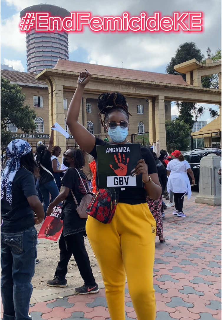 On this International Human Rights Day, as we exercised our constitutional right to assemble, demonstrate, and petition, peaceful protestors (predominantly women and allies) marching against the epidemic of femicide were teargassed, violently dispersed, and unlawfully detained. We continue to #SayTheirNames for as long as there is breath in our lungs 🗣️ #EndFemicideKe #TotalShutDownKe #WeAreNotSafe 