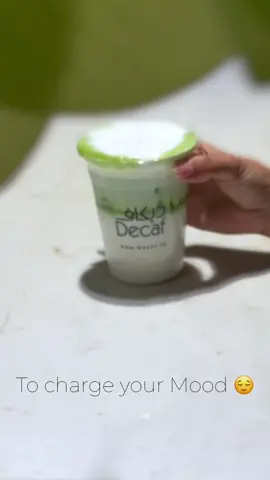 Charge your mood 😌🔋 . . . #decaf #coffee #macha  #ماتشا #ديكاف #المدينة_المنورة 