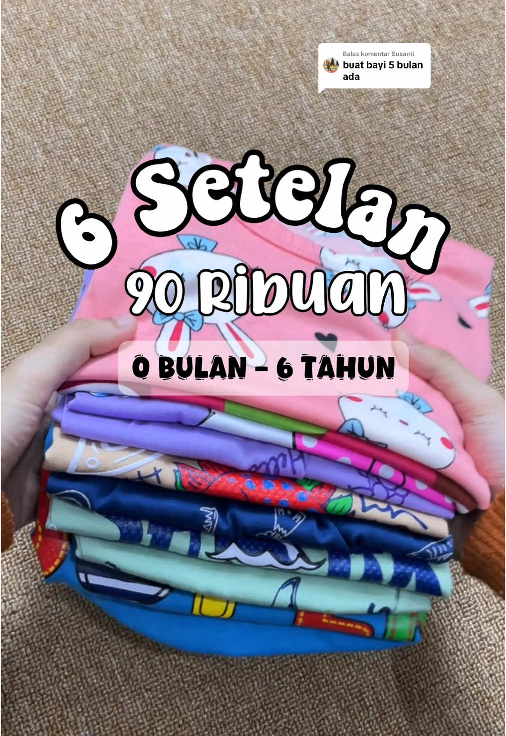 Membalas @Susanti Disini ya ka Paket 6 Setelan Anak, bisa Laki Laki atau Perempuan, bisa Campur Juga #setelananak #setelananakperempuan #setelananaklakilaki #setelan #kaosanak 