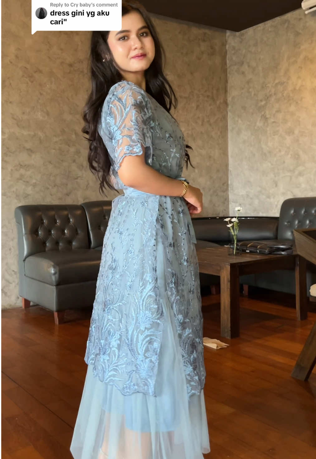 Replying to @Cry baby siap-siap kondangan pake dress brukat  #dressbrukat #dresswanita #dresskondangan #brukat #elegantstyle 
