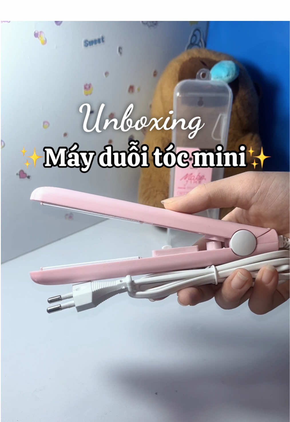 Máy duỗi / uốn tóc mini cute,  giá hssv, chất lượng 🎀✨🐰 #cappythichan #review #xuhuong #tapxaykenh #viral #trendy #mevabe #giare #tet #Tet #shopping #lamdep #unboxing #mayla #mayeptoc #maytaokieutoc #lacongaiphaixinh #tocxoan #haircair #xh 