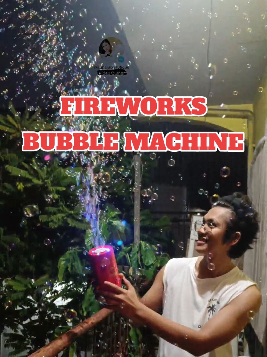 FIREWORKS BUBBLE MACHINE LAHAT MAG EENJOY DITO KESA PAPUTOK SA PASKO AT BAGONG TAON. #fireworksbubblemachine #bubblemachine #bubble #bubbleblower 