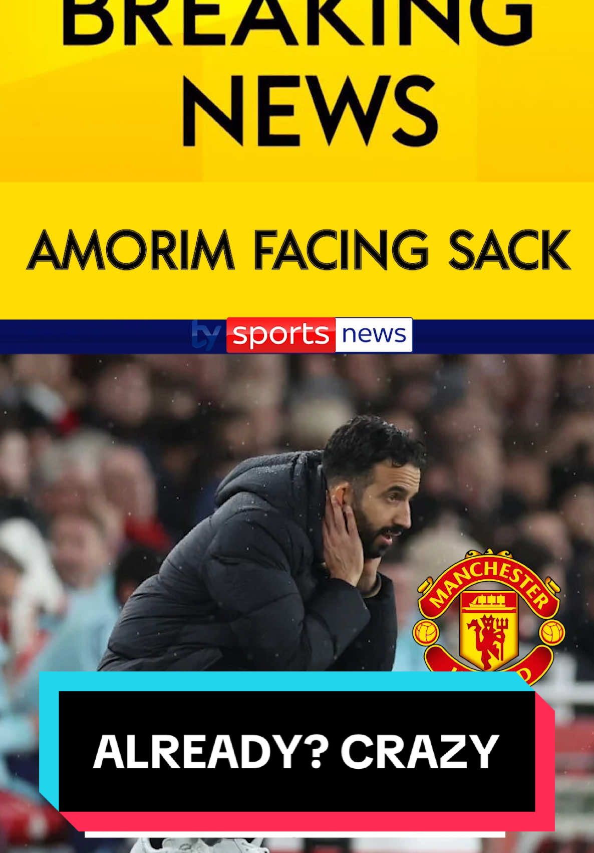 AMORIM in line for SACKING at Manchester United! Zidane next target…😱 #manchesterunited #rubenamorim #sacked #oldtrafford #breakingnews #shock #zidane #footballtiktok 