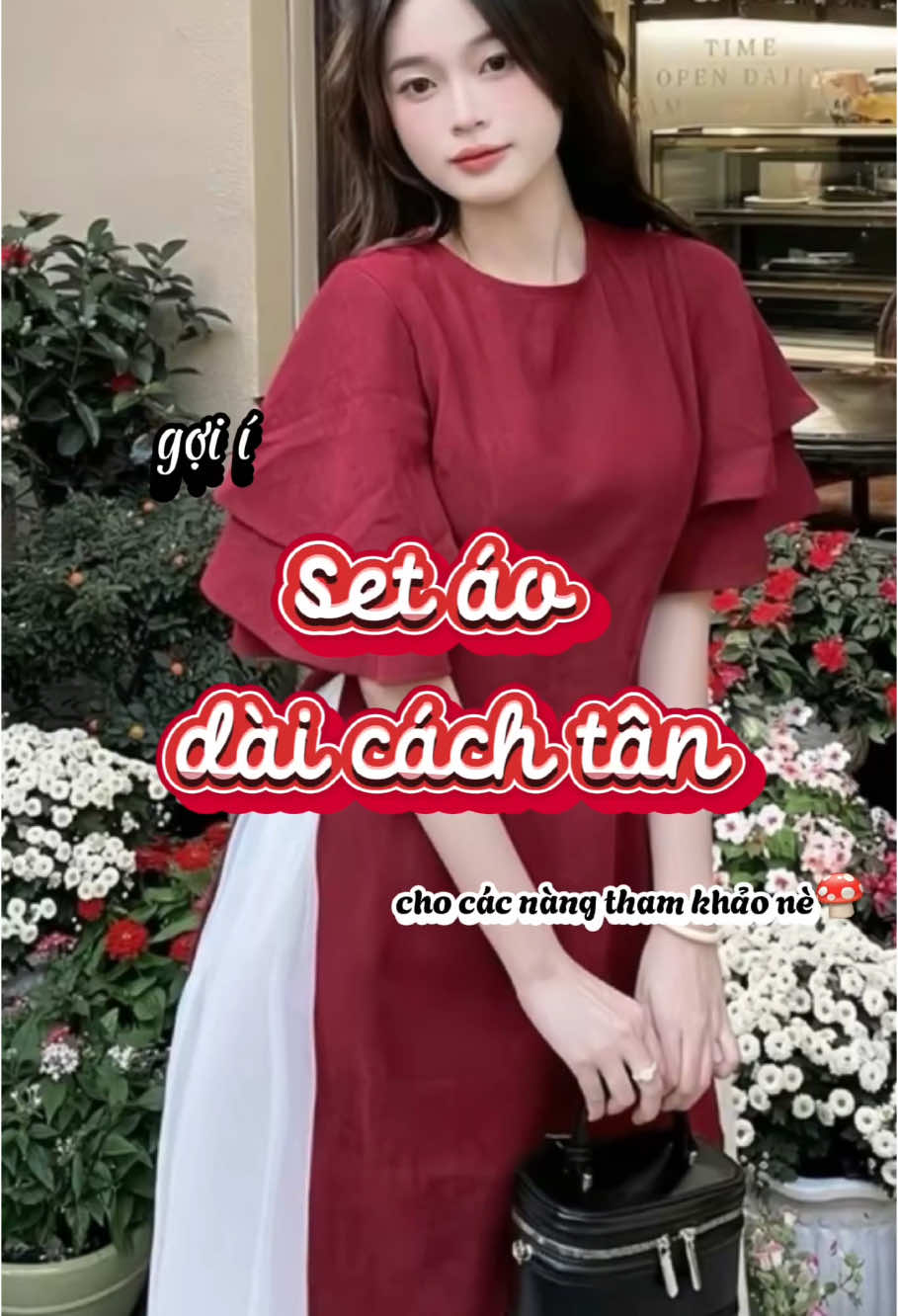 SET ÁO DÀI CÁCH TÂN NHUNG TĂM siu xinh🍁#xuhuong #aodai #xhtiktok #moingaymotoutfit #macdepmoingay #tet #fyp 🙆‍♀️🌷