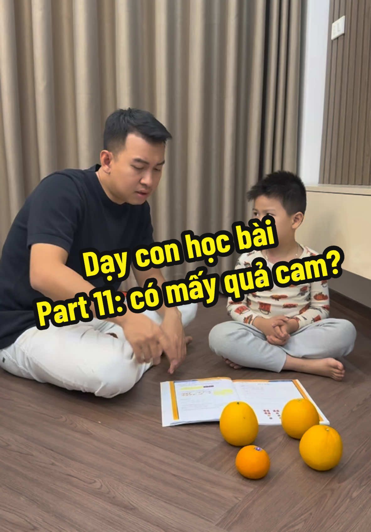 Dạy con học bài - Part 11: có bao nhiêu quả cam??? #dcgr #thaihoa88 #auto88 #funny #hochanh #LearnOnTikTok #minhkhoi88 #giadinhrieucua 