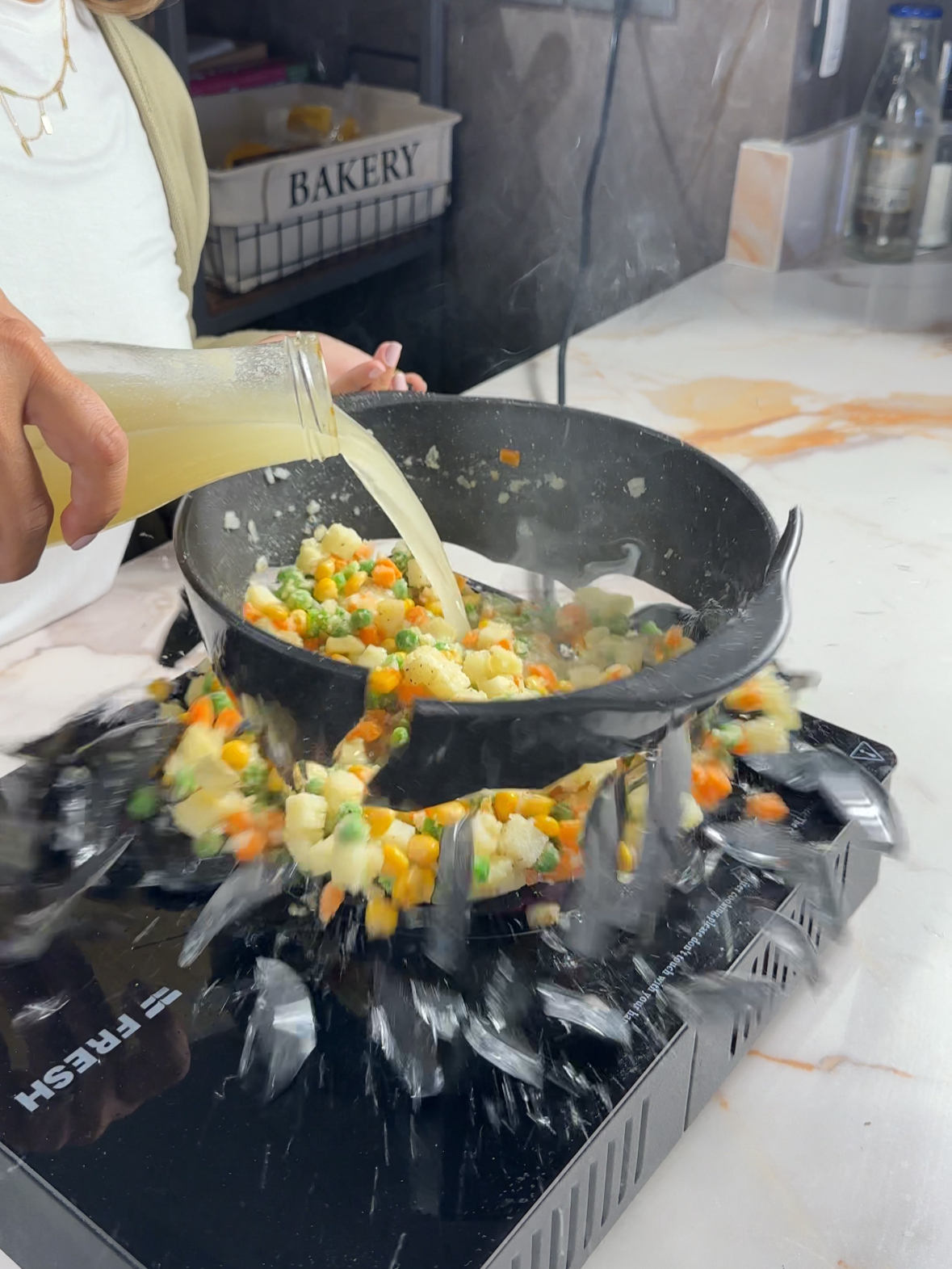 When the pot literally explodes… 🍲💥 #ExplosionOfFlavors #KitchenChaos #subtleforeshadowing #StayTuned #FoodGoneWild