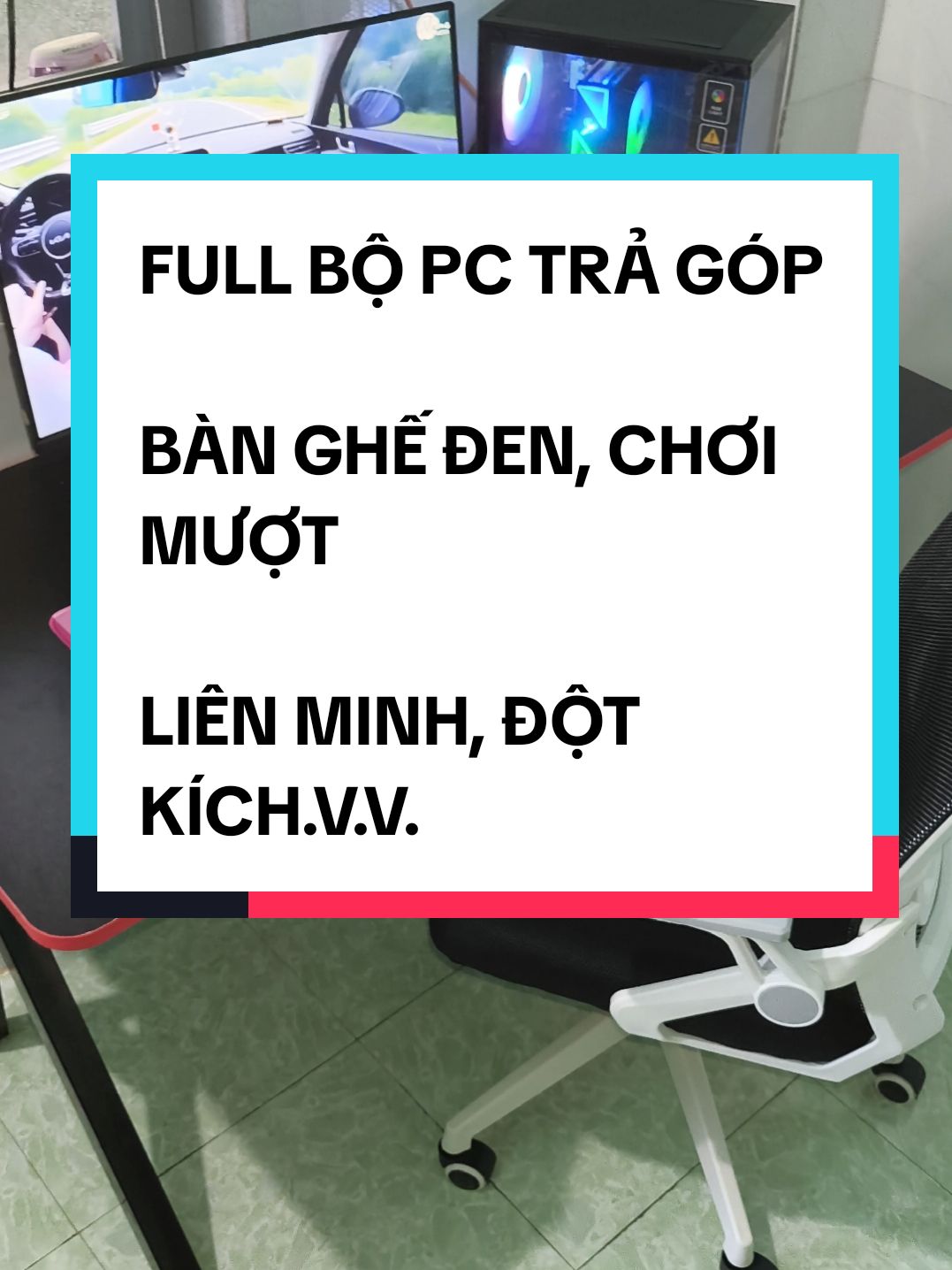 Trả lời @truong_an_0306 Trọn bộ tragop full bàn ghế đen cho anh trai chơi mượt Liên Minh, Đột Kích, GTA, FIFA.v.v.#pc #tragop #pcgaming #game #maytinhchoigame #maytinhgiare #pcgamingfullbo #tiktokstudio #wbwxbpg #xuhuong2025 