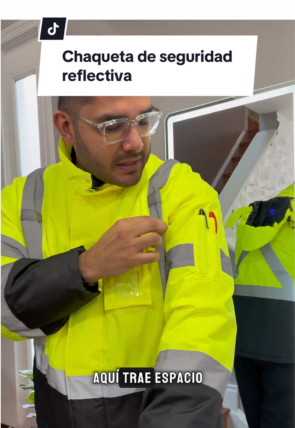 Chauqueta Impermeable Chaquetas para hombres, chaquetas de trabajo reflectantes de alta visibilidad, abrigos de construcción para Clima frío. , chaqueta bomber de construcción para hombres con múltiples bolsillos, seguridad reflectante, alta visibilidad #workclothes #construction #TikTokShopHolidayHaul #constructiontips #TikTokShopCreatorPicks #giftguide #mademyyear  