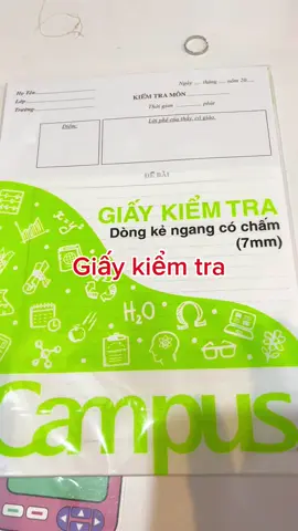Giấy kiểm tra kẻ ngang có chấm campus dành cho các bạn từ cấp 2 trở lên ạ#giaykiemtra#taphoaconghi #vanphongpham 