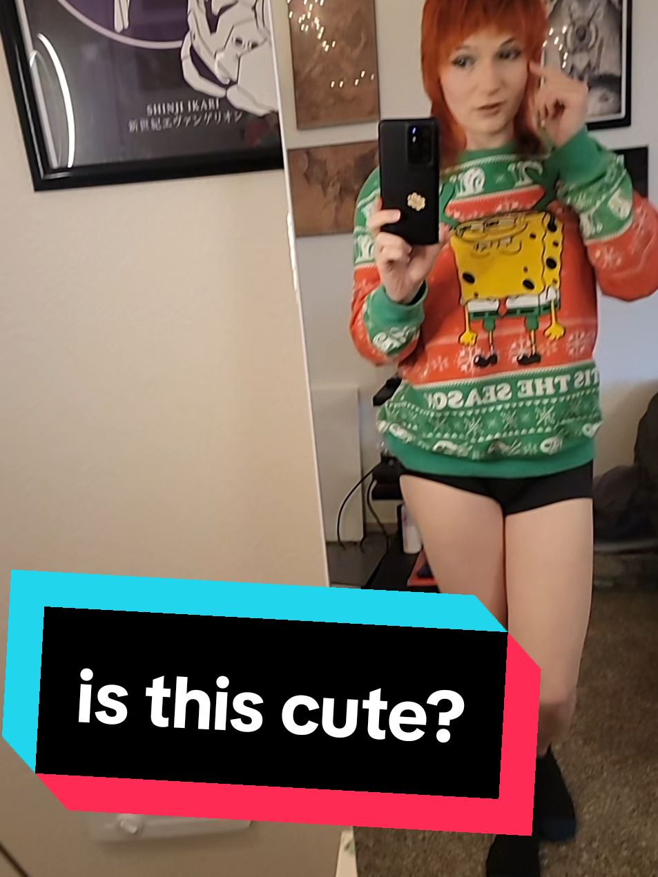 cute sweater or no #trans #lgbt #enby #christmassweater #spongebob 