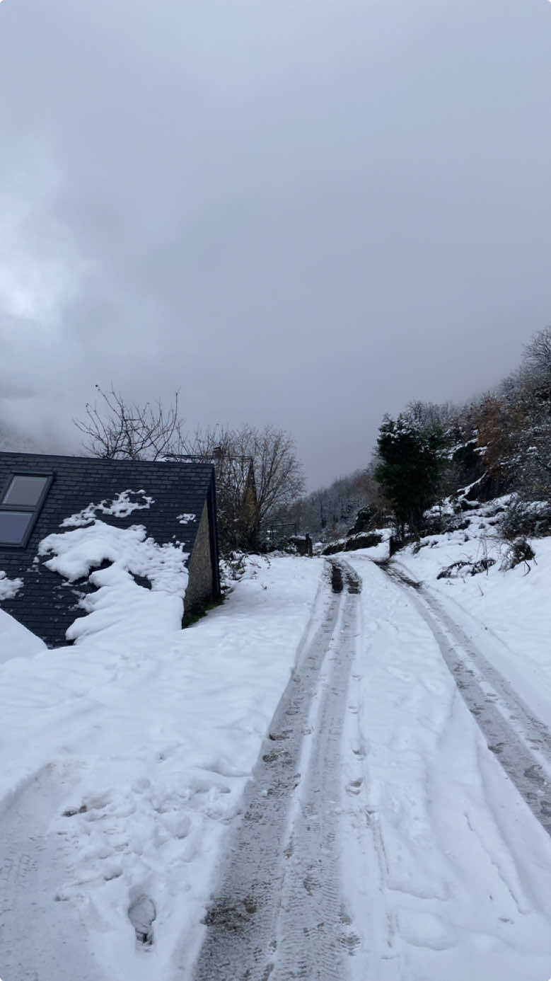 Vall d’Arán blanca😶🏔️ molt top i recomenat🔝💕 #valldaran #vielha #nieve #caminata #nadal 