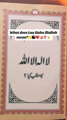 What does laa ilaha illallah mean?🤲❤️#foruyou #iloveallah13938 #islamic_video #quran 