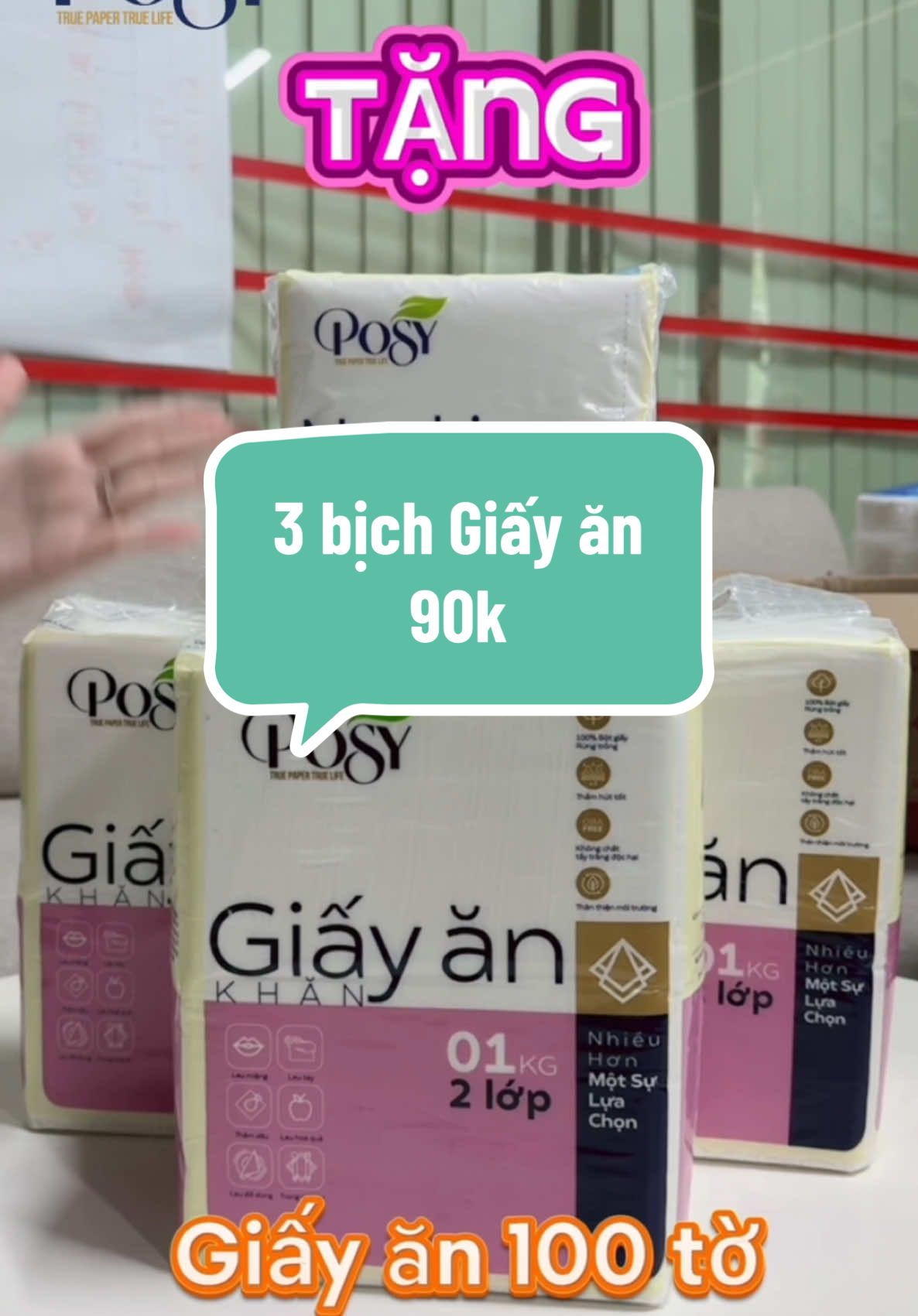 Tiệc tùng ăn uống, cần giấy có Posy lo! 💕💕 #posyvietnam#sale1212tiktokshop#giayruttreotuong#giayposy#giayan#fyp#viral 