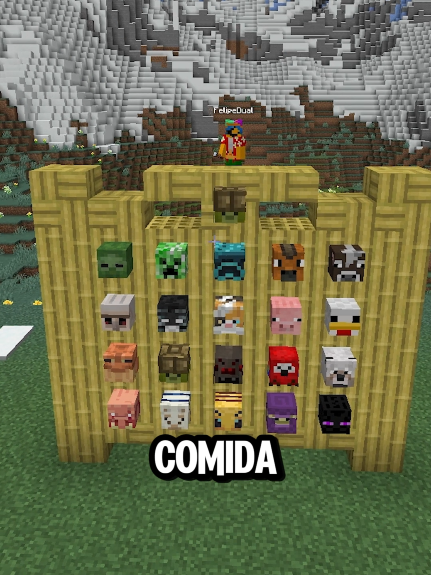 Qual é o mob 4 #Minecraft #mine @felipedual