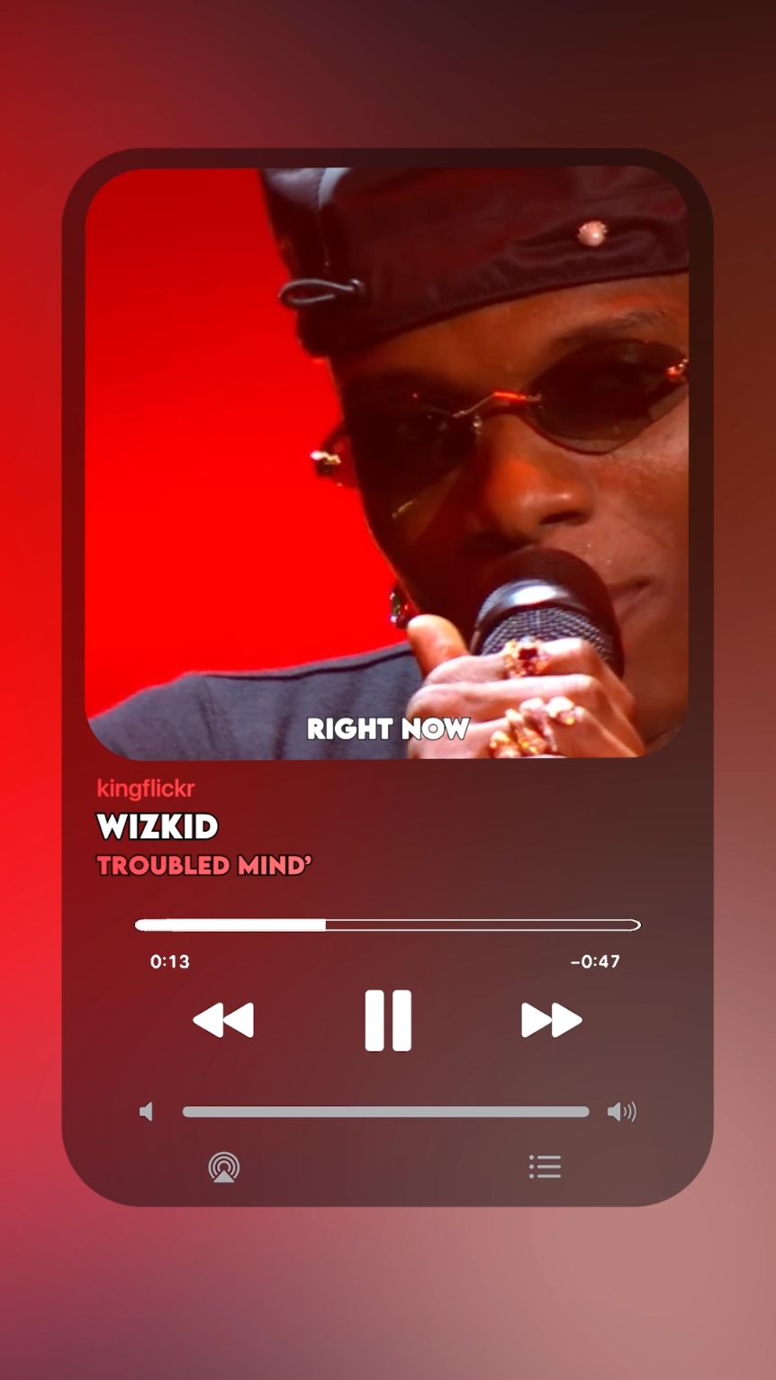 #WizKid #Troubledmind #kingflickr #lyrics #viral #explorepage #trending #afropop #music #hiphop #musicvideo #viralreels #musicreels