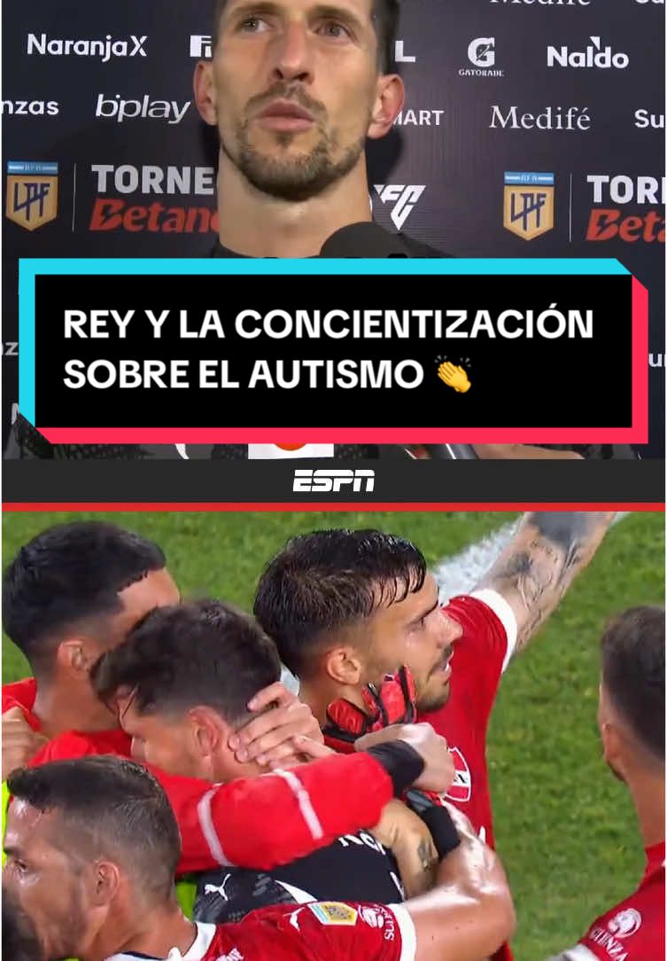 “ESPERO QUE NO PASE MÁS” 👏 Rodrigo #Rey habló sobre la campaña de concientización sobre el #Autismo que realizaron #Independiente y #AtléticoTucumán 🙌⚽️ 📺🇦🇷 ESPN Premium | Suscribite al Pack Fútbol #TikTokDeportes #LigaProfesional #futbolargentino 