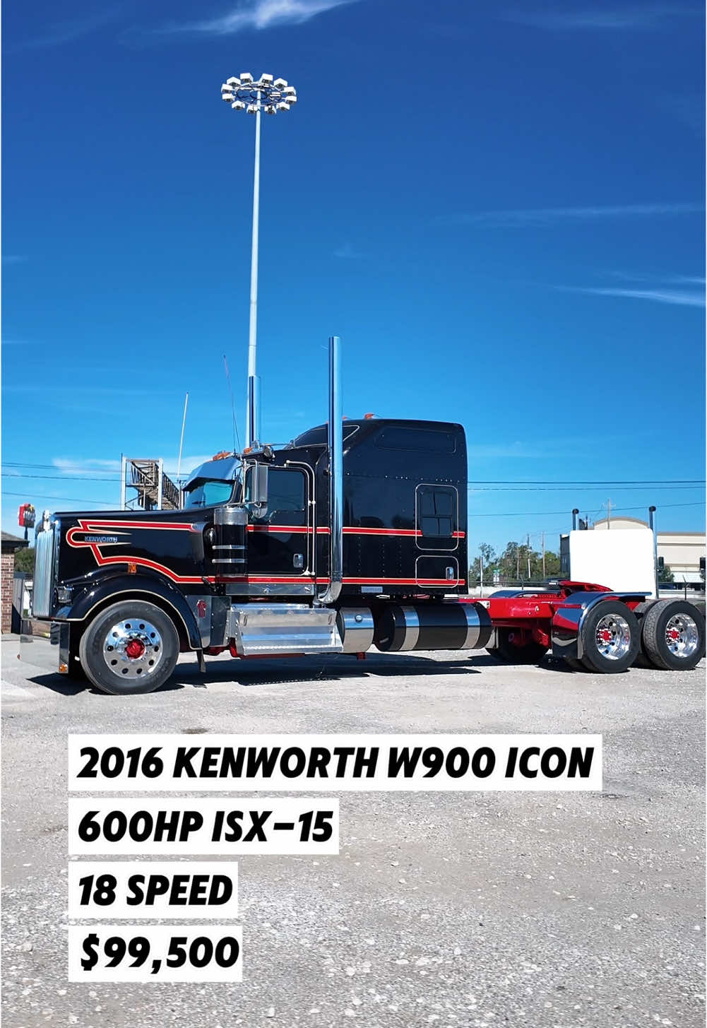 🔥2016 Kenworth W900 ICON🔥 $99,500 150,000 Miles on overhaul (By Kenworth) Factory 600 ISX 15 18 Speed New Clutch Icon Studio Sleeper Southern Truck New Bumper New Visor New Stacks 295” Wheelbase Houston Tx  Call us @ 832-426-4788 We Finance  We take trades #kenworth #kenworthw900 #trucks #houston 