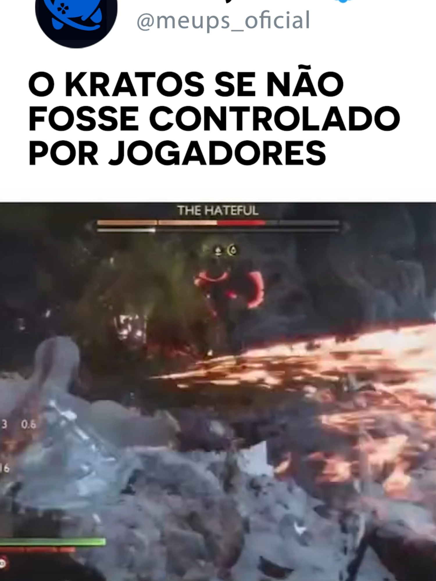 O Kratos no seu dia mais calmo como deus da guerra 👀