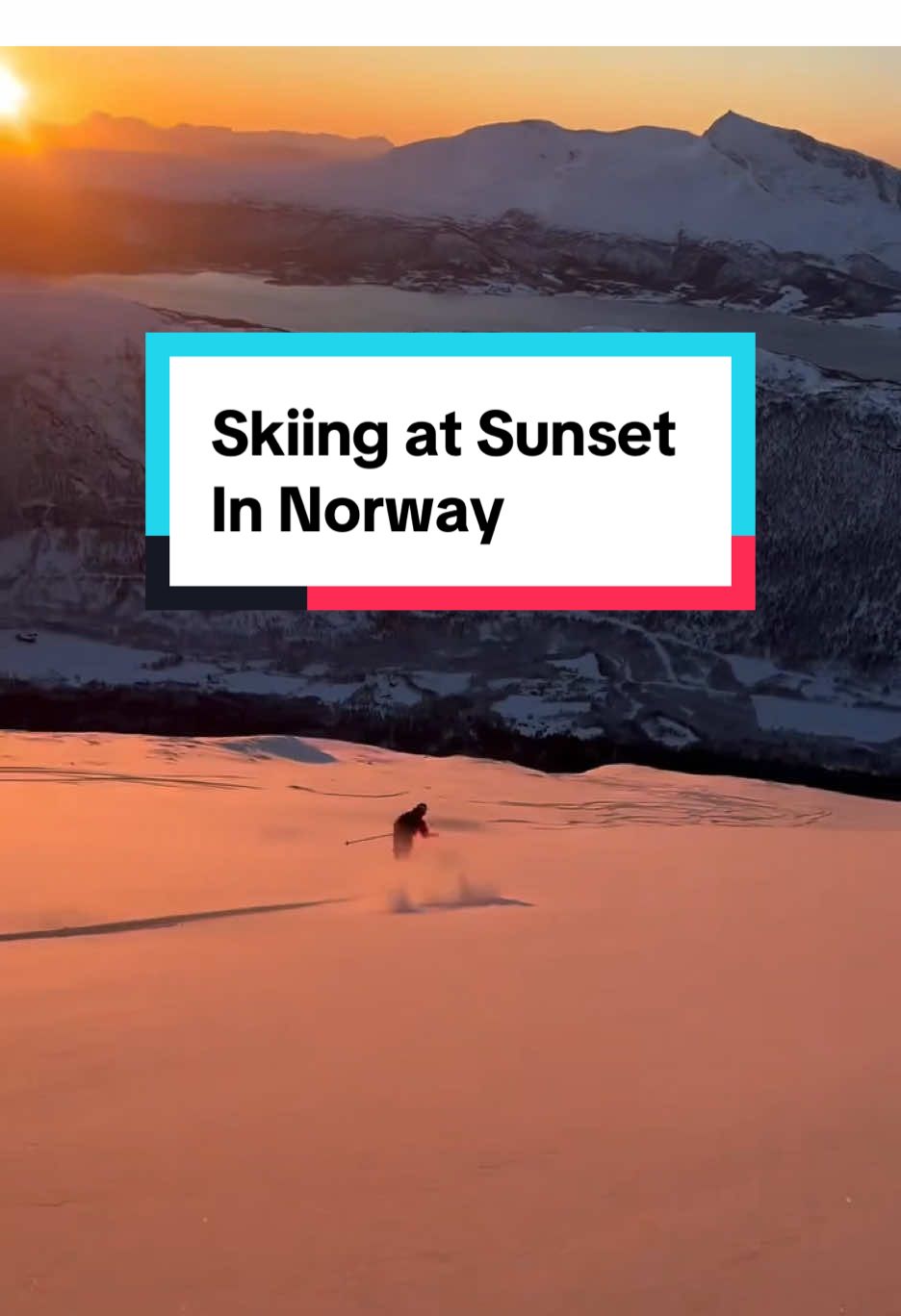 Catch the beauty of Norway’s ski trails at sunset.  🎥 @Eivind Aanensen  #norwaytrip #skiing #sunsetviews #skiseason