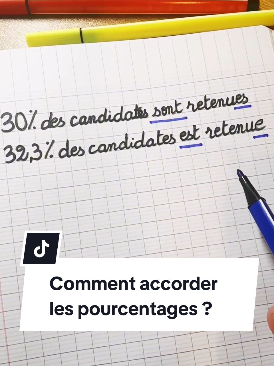 Comment accorder les pourcentages ?  Apprendre facilement le français. 🇨🇵 #accorddespourcentages   #apprendrelefrançais  #mamaîtresse1  #ApprendreSurTiktok  #tiktokfrance 