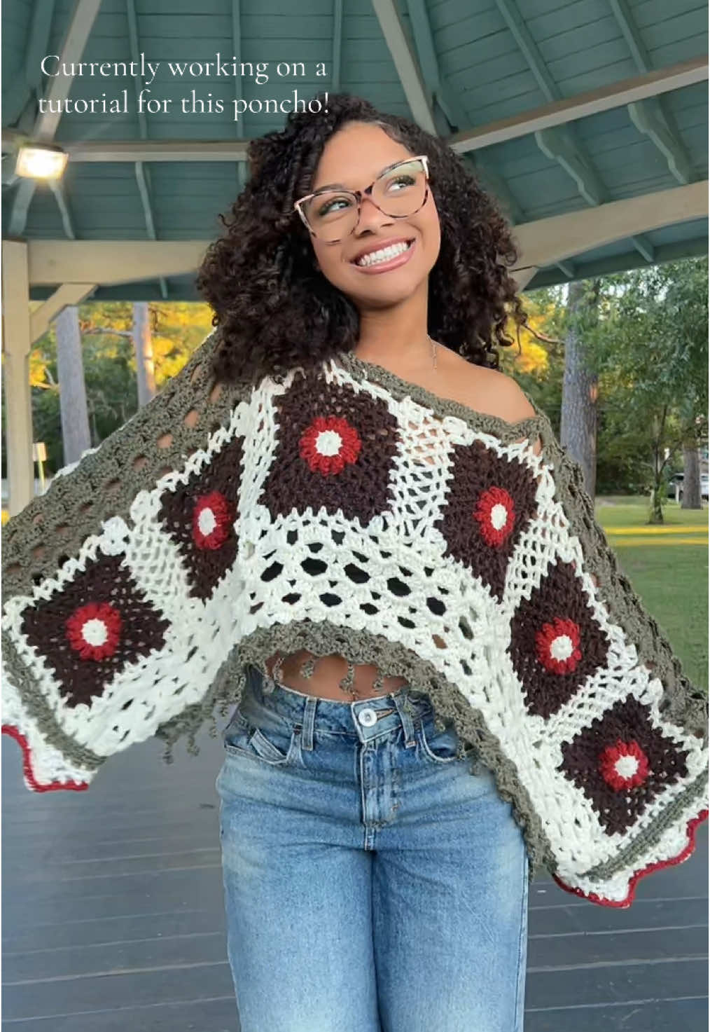 Youtube: Kamryn Cain #fypシ゚viral #crochetersoftiktok #crochettok #customorder #tutorial #poncho #crochetponchos #crochetstreetwear 