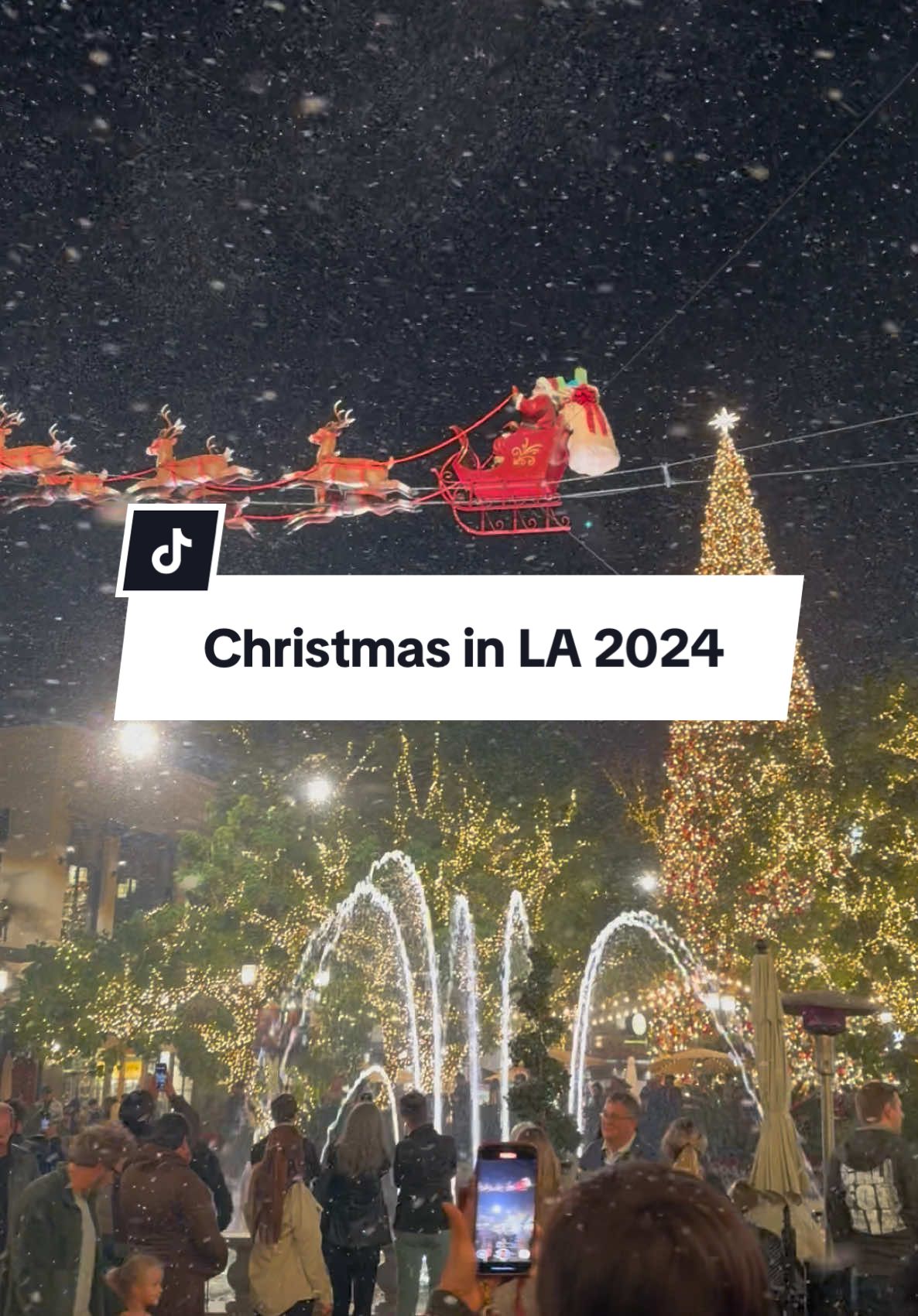 Christmas in LA! A must to celebrate the winter season in LA is a stop at The Grove in West Hollywood! With lights, Christmas shopping, a Christmas Trolley, and even snow, The Grove is a must for a date night or family outing this December! #losangeles #lathingstodo #christmas2024 #travel #christmasincalifornia 