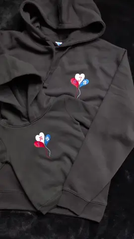 Matching Daddy and Daughter Hoodies 😍  Loved remixing my #HeartsCollection design. ❤️🤍💙  Drop me a message to create a unique present 🎁. Order by the 15th December to guarantee delivery before Christmas Day! 🎅🏾🎄  #TeesCaribbean x #PersonalisedClothing