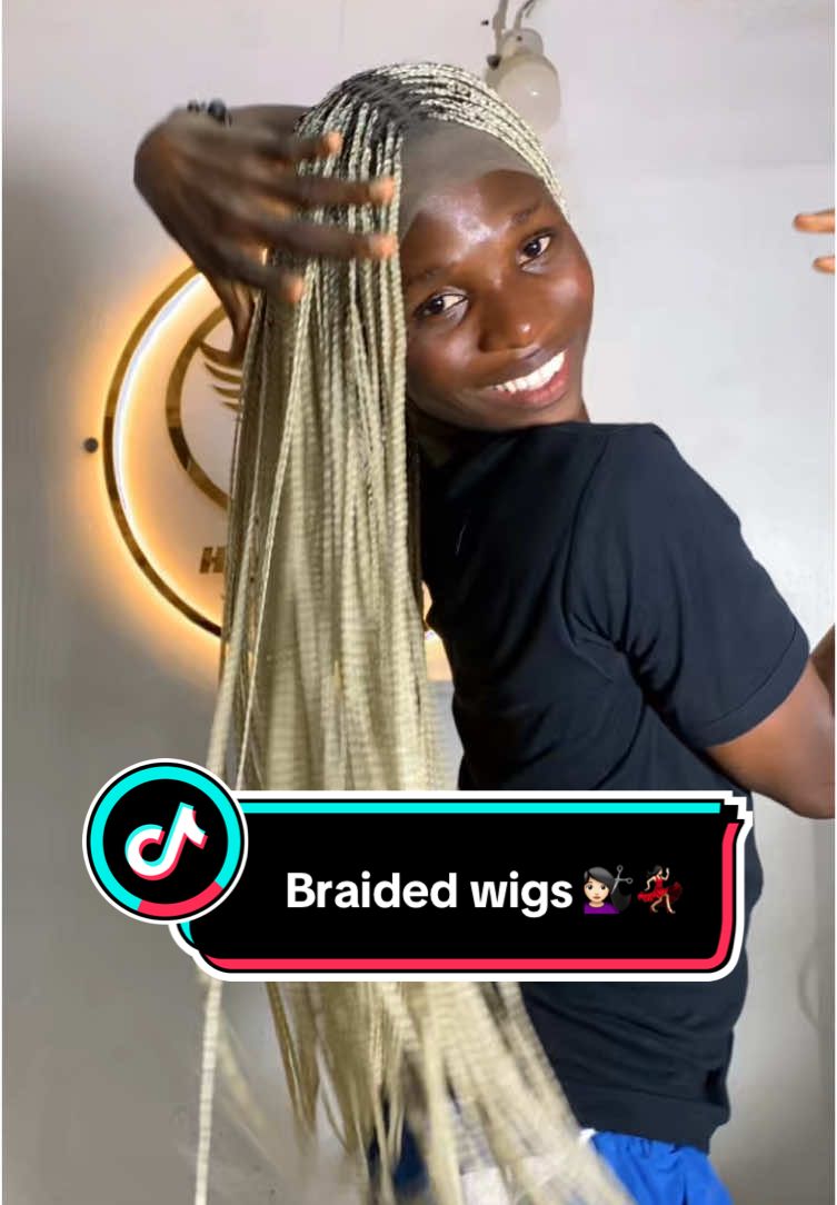 Bone straight braided wigs💃🏻💇🏻‍♀️🥰 #hairbyndi_ #lagosbraider #braidedwigs #bonestraighthair